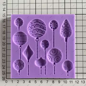 Anyana Christmas Ornament Baking Molds XMAS Silicone Fondant molds holiday Cake Decorating Tools Fes...