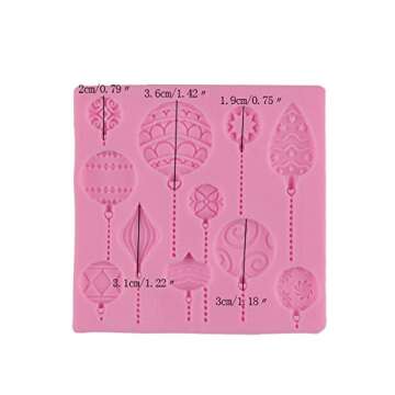 Anyana Christmas Ornament Baking Molds XMAS Silicone Fondant molds holiday Cake Decorating Tools Festival Gumpaste cupcake topper decorations hot air balloon resin Clay Chocolate Candy Molds Non stick