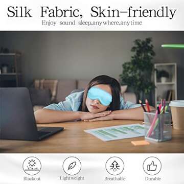 48 Pieces Silk Sleep Mask Eye Coverings for Sleeping Smooth Soft Eye Covers Mask with Elastic Strap for Sleeping Blocking Lights Travel Relax (48 Pieces)