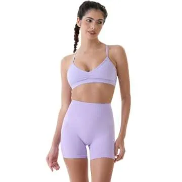 AUROLA Dream Collection Women Workout Shorts High Waist Gym Shorts, Scrunch Butt Seamless Athletic Shorts,Lilac Breeze,S