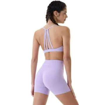 AUROLA Dream Collection Women Workout Shorts High Waist Gym Shorts, Scrunch Butt Seamless Athletic Shorts,Lilac Breeze,S
