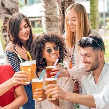 10 Pcs Reusable Wavy Colorful Glass Straws,9''x8 mm Shatter Resistant Cute Drinking Straws with 2 Cleaner Brush for Beverages,Coffee,Juice,Cocktail,Teas