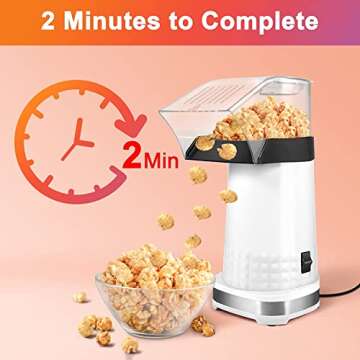 Fast 1200w Popcorn Machine for Healthy Movie Nights