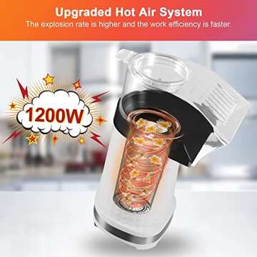 Fast 1200w Popcorn Machine for Healthy Movie Nights