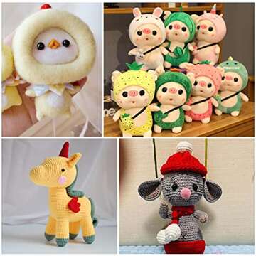 TOAOB 150pcs Safety Eyes for Amigurumis with Washers 6mm to 12mm Plastic Crochet Safety Eyes Black Craft Doll Eyes for Crocheting Stuffed Animals Bears Toys Doll Making