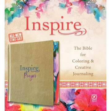 Inspire PRAYER Bible NLT (Hardcover LeatherLike, Metallic Champagne Gold): The Bible for Coloring & ...