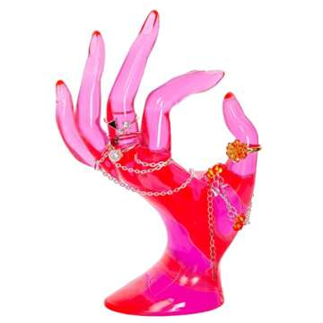 Maxsirui Hand Form Ring Holder Jewelry Display Organization Rack Bracelet Ring Watch Stand Support A...