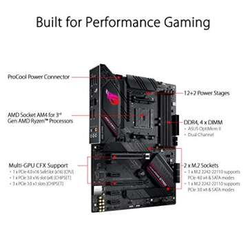 ASUS ROG Strix B550-F Gaming AMD AM4 Zen 3 Ryzen 5000 & 3rd Gen Ryzen ATX Motherboard (PCIe 4.0, 2.5...
