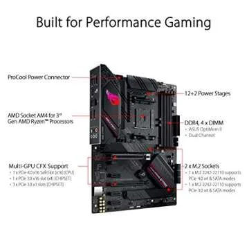ASUS ROG Strix B550-F Gaming AMD AM4 Zen 3 Ryzen 5000 & 3rd Gen Ryzen ATX Motherboard (PCIe 4.0, 2.5...