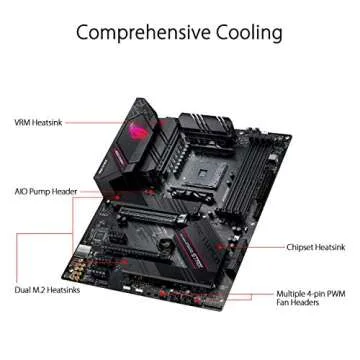 ASUS ROG Strix B550-F Gaming AMD AM4 Zen 3 Ryzen 5000 & 3rd Gen Ryzen ATX Motherboard (PCIe 4.0, 2.5Gb LAN, BIOS Flashback, HDMI 2.1, Addressable Gen 2 RGB Header and Aura Sync)