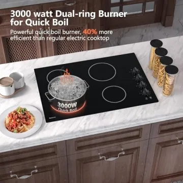 Gudsunal 30 Inch Electric Cooktop with 4 Burners