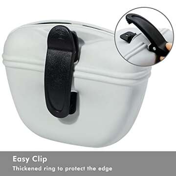 Kamehame Dog Treat Pouch, 2 Pack Silicone Dog Treat Bag Dog Training Treat Pouch with Magnetic Closure and Waist Clip, Portable Wet Treat Training Pouch for Pet Puppy