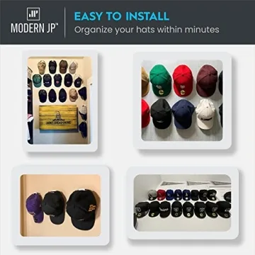 Stylish Modern JP Hat Hooks - No Drilling, Strong Hold