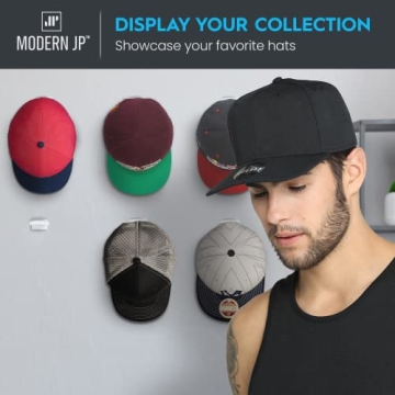 Stylish Modern JP Hat Hooks - No Drilling, Strong Hold