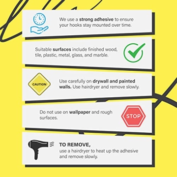 Stylish Modern JP Hat Hooks - No Drilling, Strong Hold