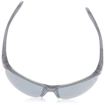 Nike Golf Cross Trainer Sunglasses, Matte Crystal Wolf Grey/White Frame, Grey with Silver Flash Lens