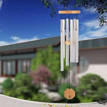 Premium 34" Wind Chimes Deep Tone for Garden Decoration