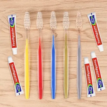 Skourvut Disposable Travel Toothbrush and Toothpaste Set