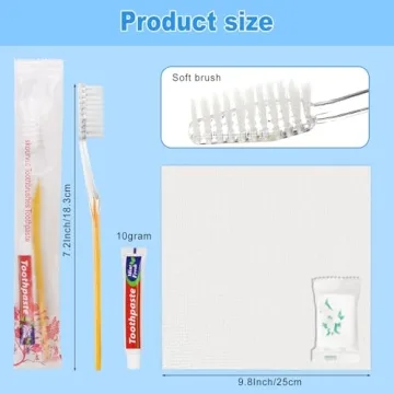 Skourvut Disposable Travel Toothbrush and Toothpaste Set