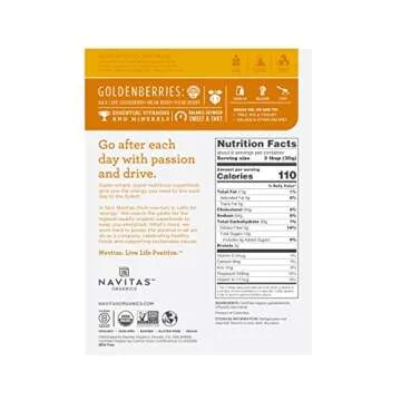 Navitas Organics Goldenberries, Original, 8 oz. Bags (Pack of 2)