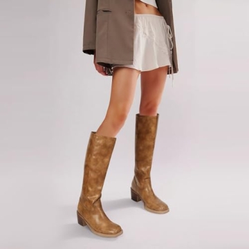 Stylish DOEYG Knee High Boots for Women with Wide Calves