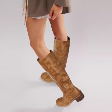 Stylish DOEYG Knee High Boots for Women with Wide Calves