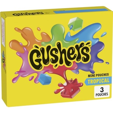 Gushers Tropical Fruit Flavored Snacks 3 Ct - Delicious & Sweet