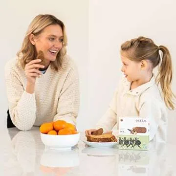 Olyra Hazelnut Carob Breakfast Biscuits, Healthy Snacks for Kids and Adults, Low Sugar, High Fiber, Vegan Organic Cookies, with Ancient Greek Grains, USDA Certified Organic, Non GMO, 4 Packs