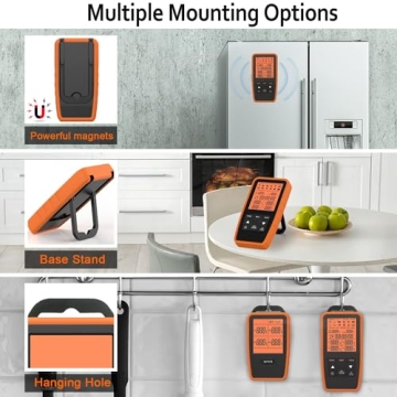 ENZOO Wireless Thermometer with 4 Probes for Grilling