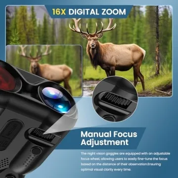 4K Night Vision Goggles with Rechargeable Battery and 16X Zoom