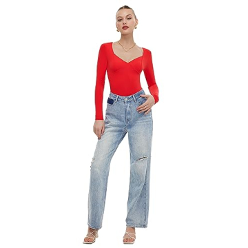 Freehut Women's Ultra-Soft Double-Lined Slimming Bodysuit