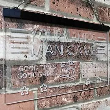 ADVPRO Personalized Name Custom Man Cave Home Bar Est. Year Dual Color LED Neon Sign White & Blue 16 x 12 Inches st6s43-x0012a-tm-wb