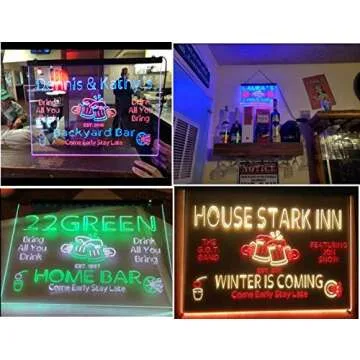 ADVPRO Personalized Name Custom Man Cave Home Bar Est. Year Dual Color LED Neon Sign White & Blue 16 x 12 Inches st6s43-x0012a-tm-wb