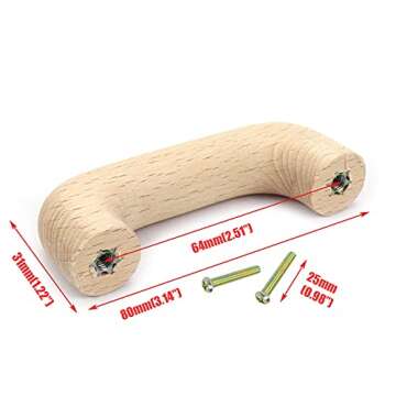 Quluxe 2-1/2" Hole Centers Unfinished Drawer Knobs Pulls Handles 10 Pack