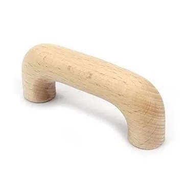 Customizable Beech Wood Drawer Pulls 10-Pack for Furniture