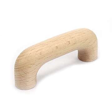 Customizable Beech Wood Drawer Pulls 10-Pack for Furniture