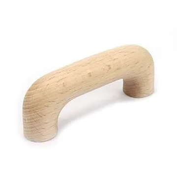Customizable Beech Wood Drawer Pulls 10-Pack for Furniture