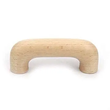 Customizable Beech Wood Drawer Pulls 10-Pack for Furniture