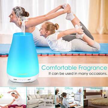 URPOWER Essential Oil Diffuser 2 Pack for Aromatherapy