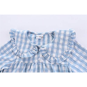 Mud Kingdom Girls Cotton Toddler Pajamas Lattice Sleepwear