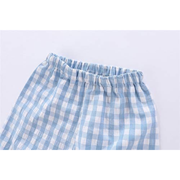 Mud Kingdom Girls Cotton Toddler Pajamas Lattice Sleepwear