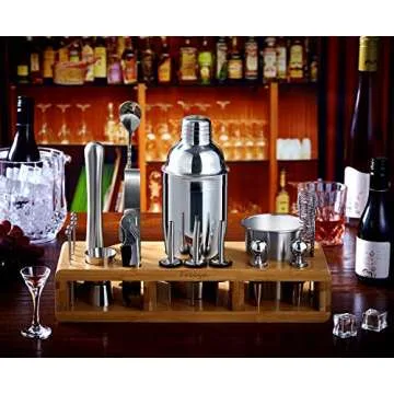 Complete 21-Piece Cocktail Shaker Set for Bartending