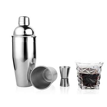 Complete 21-Piece Cocktail Shaker Set for Bartending