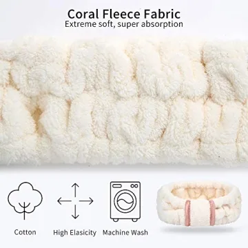 DOOBO 3 Pack Women's Microfiber Headbands for Beauty