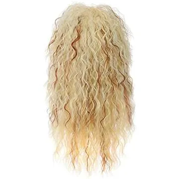 PATTNIUM 80s Blonde Men Wig for Halloween Cosplay