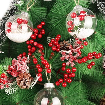 Fangoo Red Berry Picks for Christmas Tree Decor