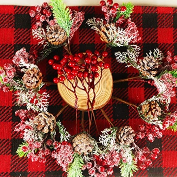 Fangoo Red Berry Picks for Christmas Tree Decor