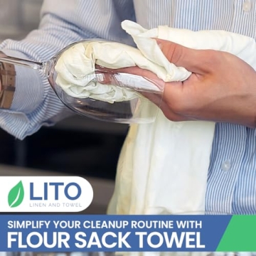 Premium Flour Sack Towels for Crafts and Kitchen Use | 6 Pack