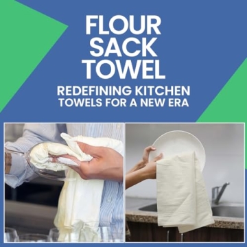 Premium Flour Sack Towels for Crafts and Kitchen Use | 6 Pack