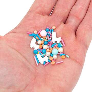 Sprinkles | No Probllama Sprinklefetti 8oz | Blue Pink Orange Llama | Baking Sprinkle Blends | Gluten Free Nut Free Dairy Free